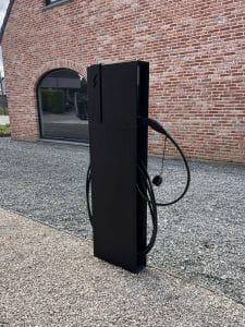 Belgische fabrikant design laadpaal blitz tower lux black kabel cable type 2 vaste laadkabel slim duurzaam