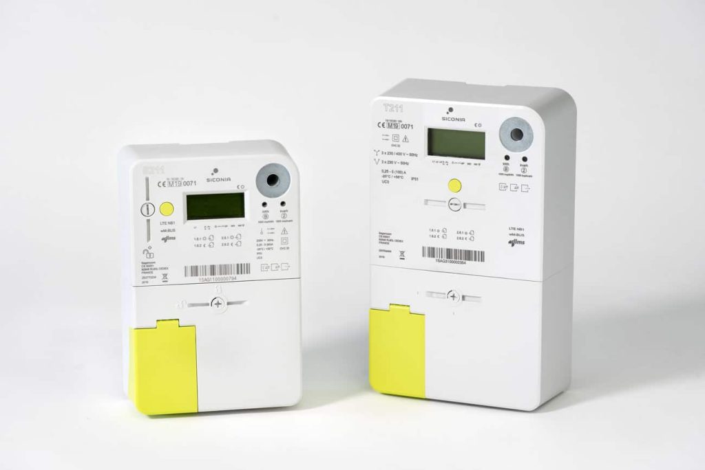 Digitale elektriciteitsmeter die elke 15 minuten de kwartierpiek registreert voor de berekening van het capaciteitstarief